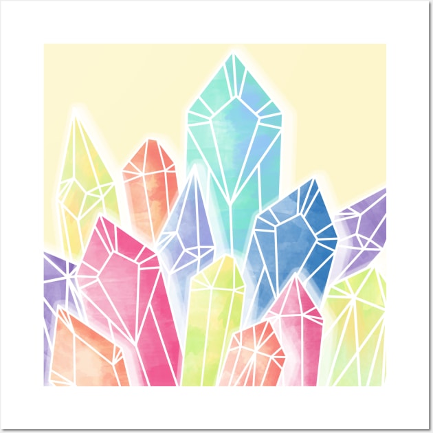 Crystals Yellow Wall Art by PrintablesPassions